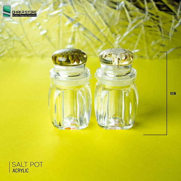 Acrylic Salt Pot - A Stylish and Practical Addition to Your Kitchen, Dhaka Store