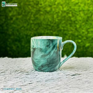 Ceramic Mug - Green Marble, Ceramic Coffee Cup, Marble Cup, Mr-Mrs Mug, Ceramicware, Ceramic Cup,Mug, Dhaka Store, Porcelaina Mug