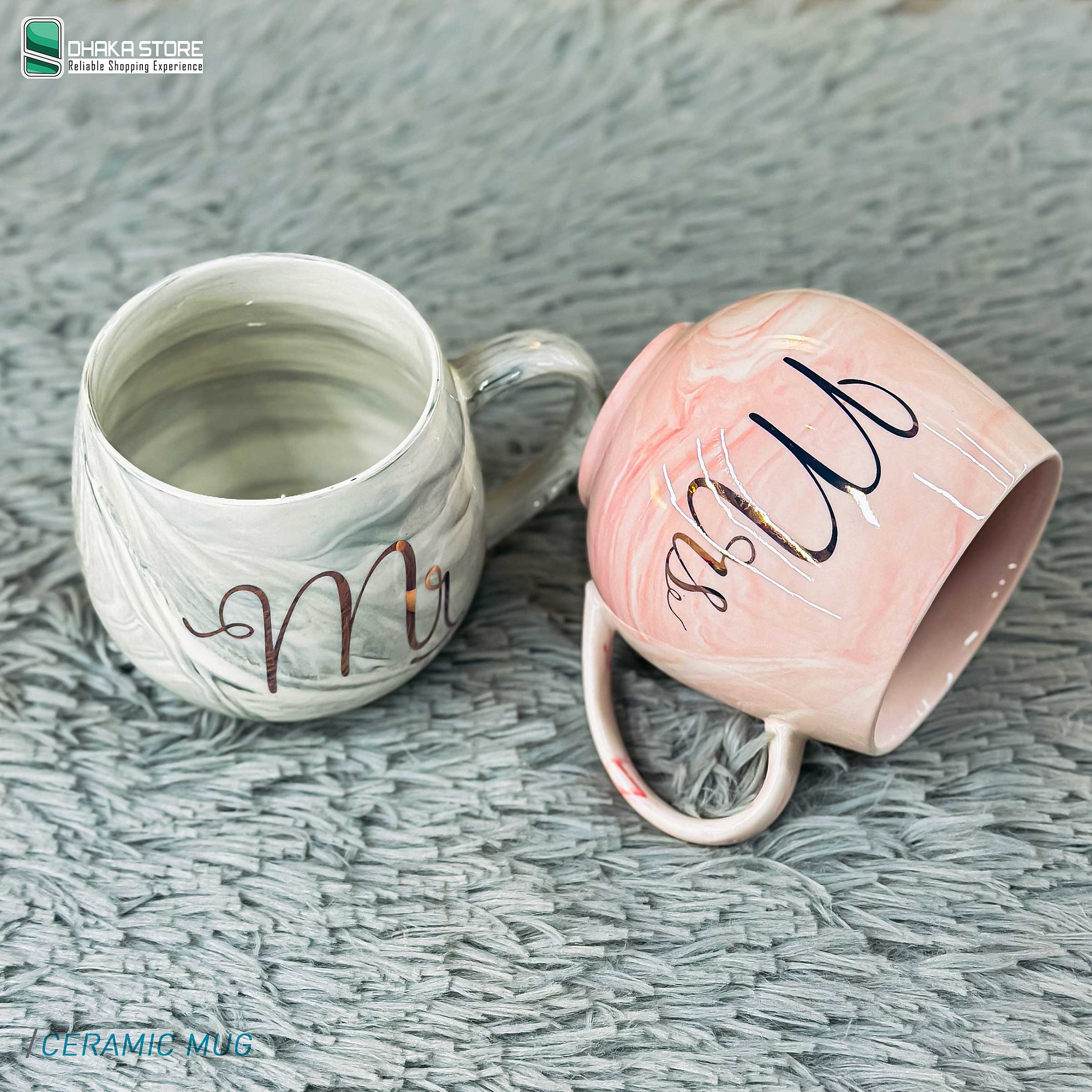 Ceramic Mug - Mr,Mrs Ceramic Coffe Cup, Marble Cup, Mr-Mrs Mug, Ceramicware, Ceramic Cup,Mug, Dhaka Store , Couple Mug